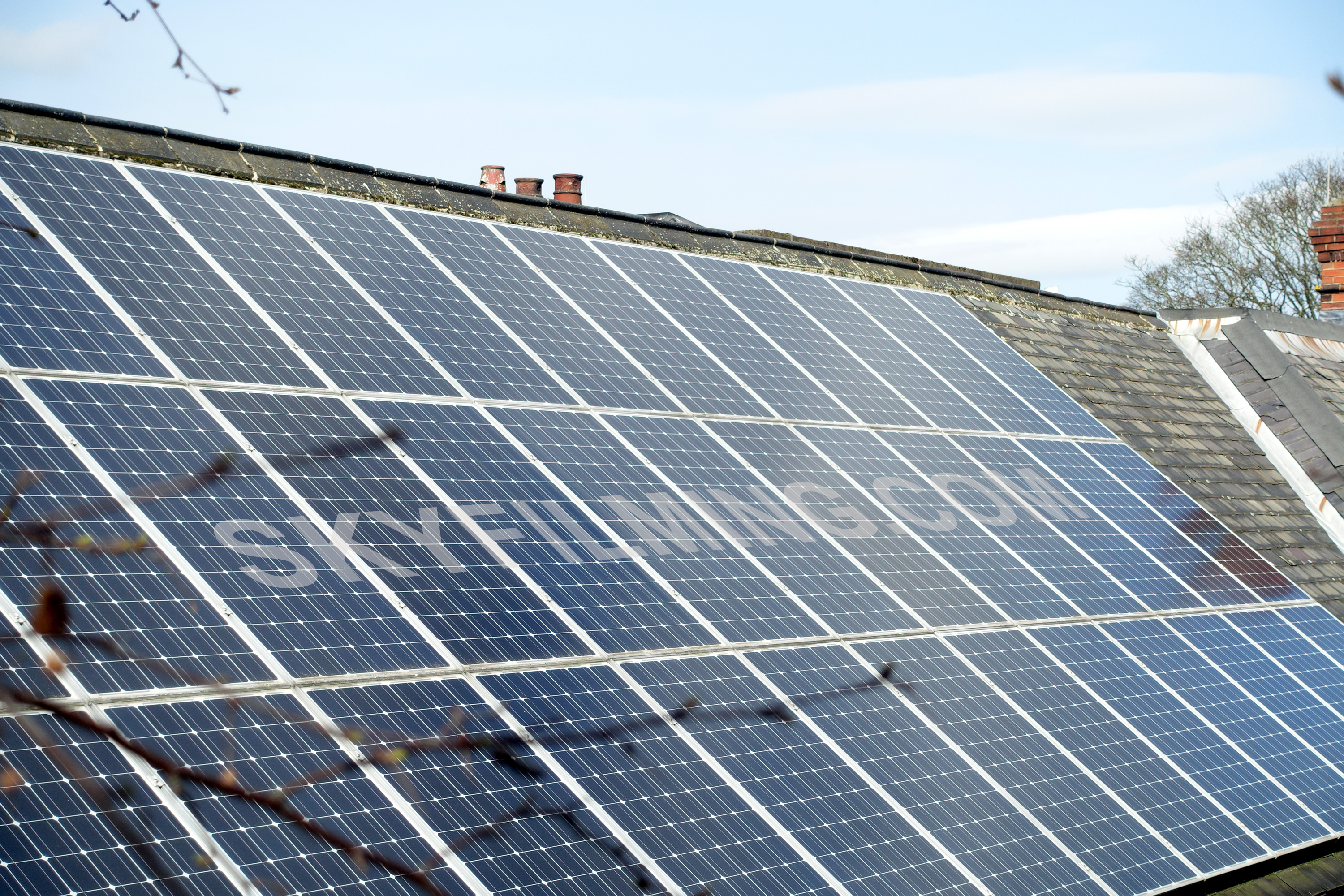 Leeds primary school camera pole solar panel inspection