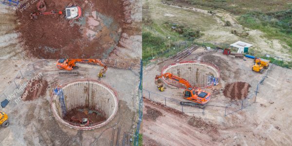 Water System excavation drone inspection