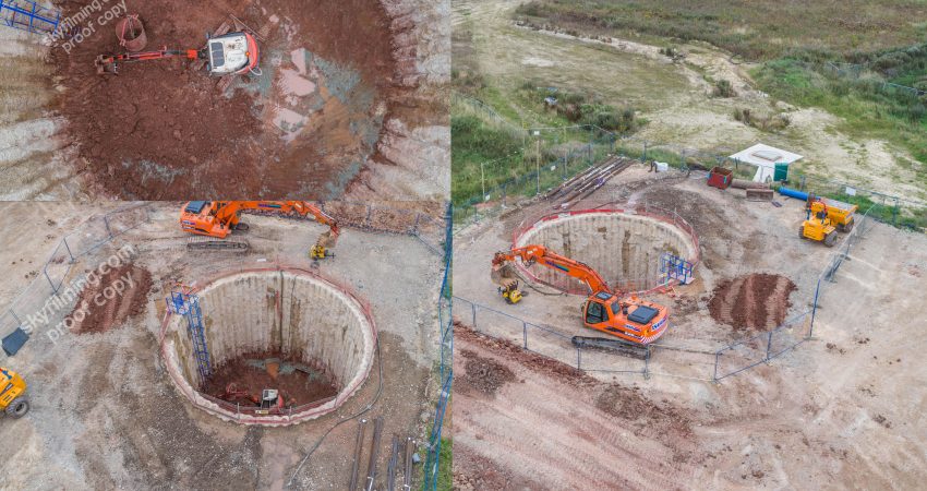 Water System excavation drone inspection