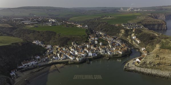 Staithes Seaside York Drone Aerial Photography