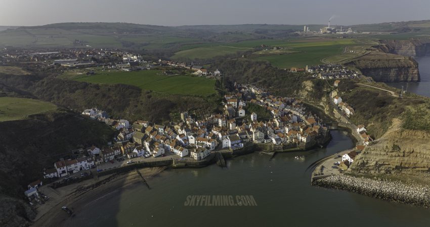 Staithes Seaside York Drone Aerial Photography