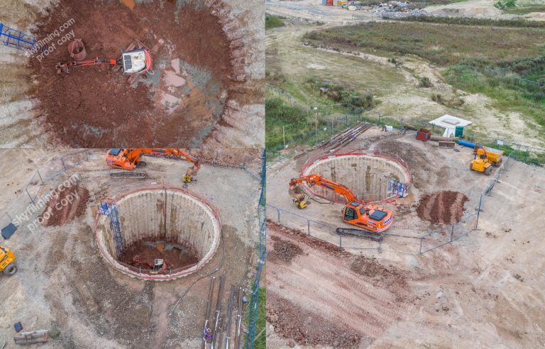Water System excavation drone inspection