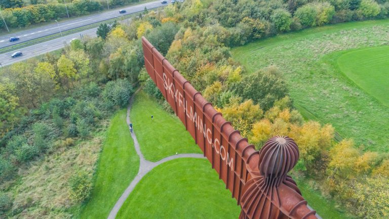 Angel of the North Drone filming for TV