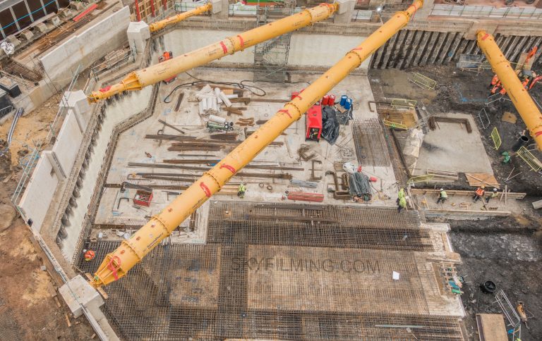 Aerial photography building site Leeds