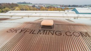 Sample drone roof inspection image from a factory in Rotherham