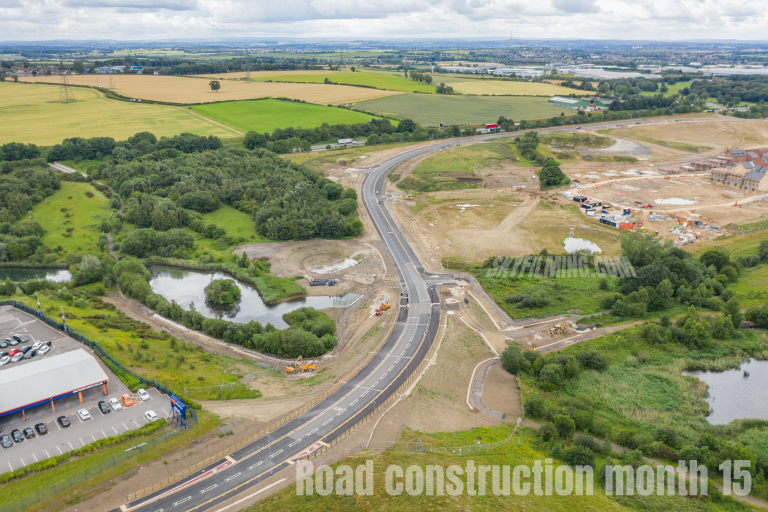 West Yorkshire Drone Road Build Construction Survey Complete