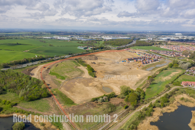 West Yorkshire Drone Road Build Construction Survey Month Two
