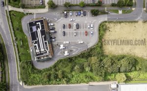 Commercial propert land industrial estate agent drone photography